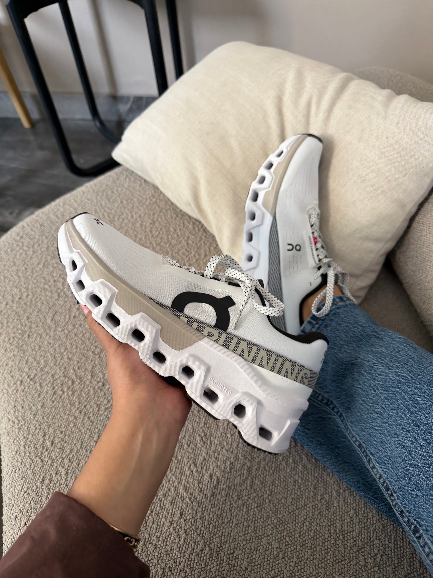 On Monster white grey