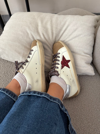Golden Goose Red Glitter