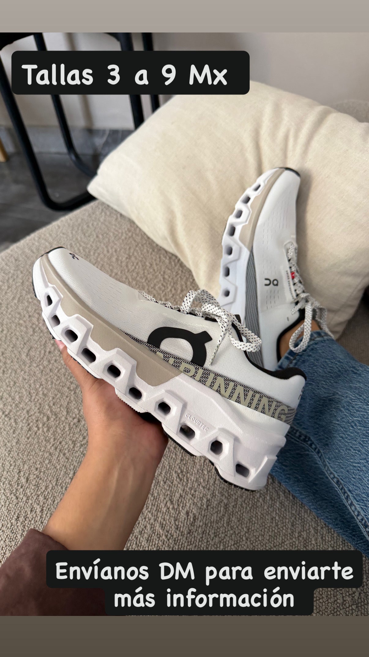 On Monster white grey