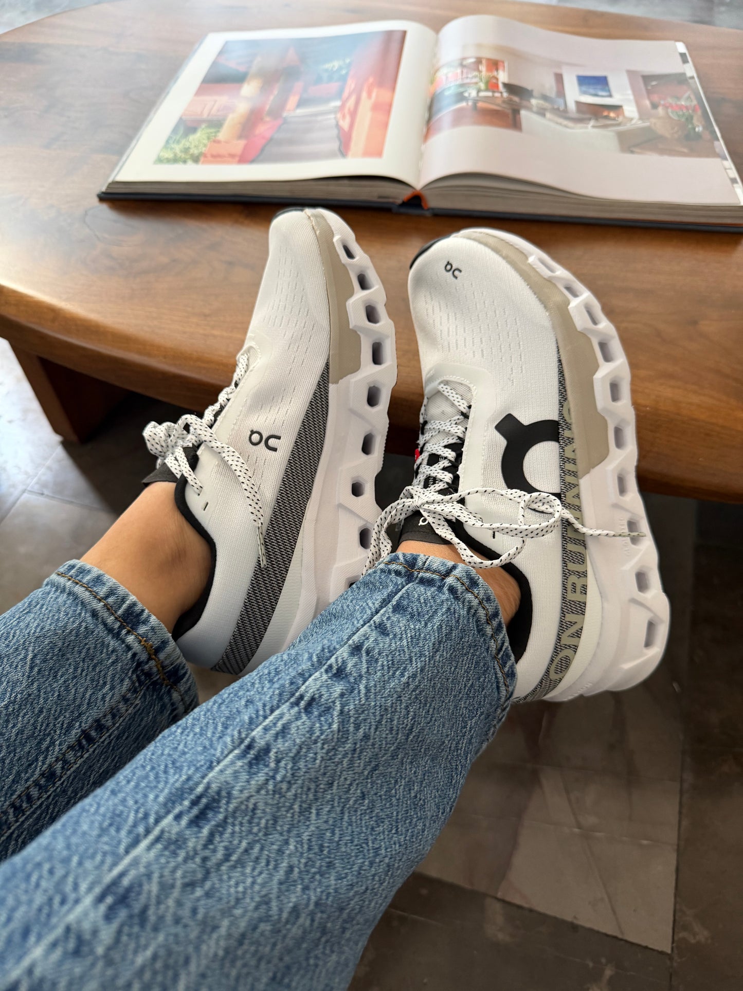 On Monster white grey