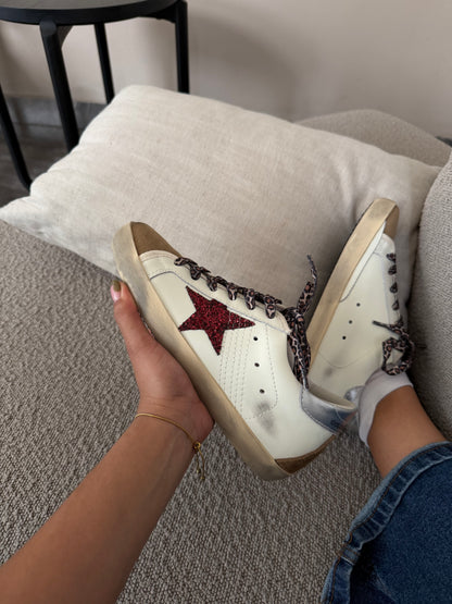 Golden Goose Red Glitter
