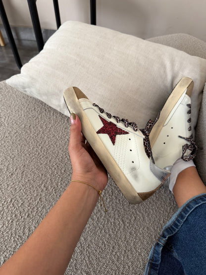 Golden Goose Red Glitter