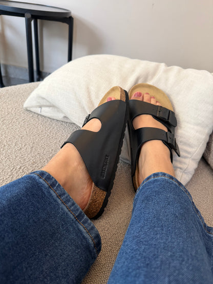 Sandalia birkenstock Negra doble ébilla