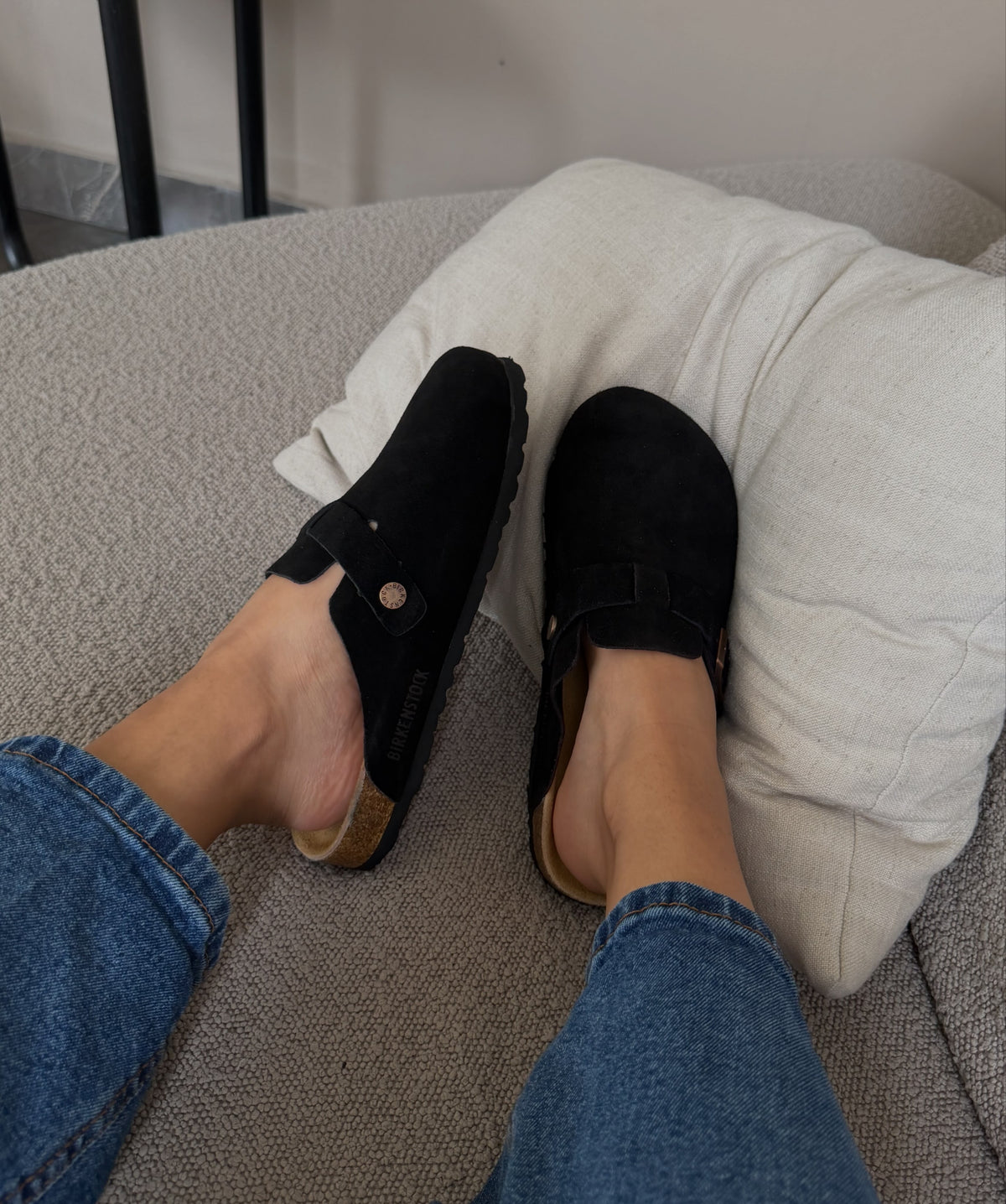 Sandalia birkenstock Negra Boston