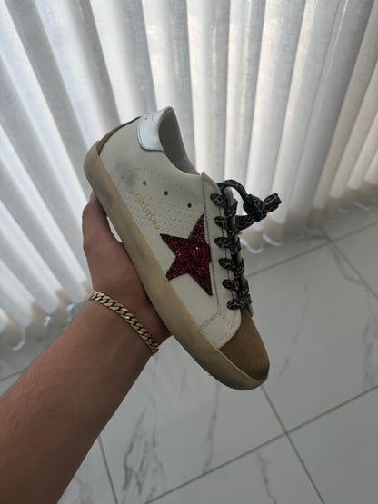 Golden Goose Red Glitter