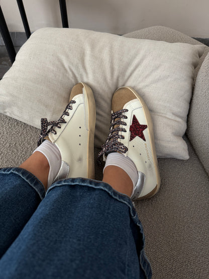 Golden Goose Red Glitter