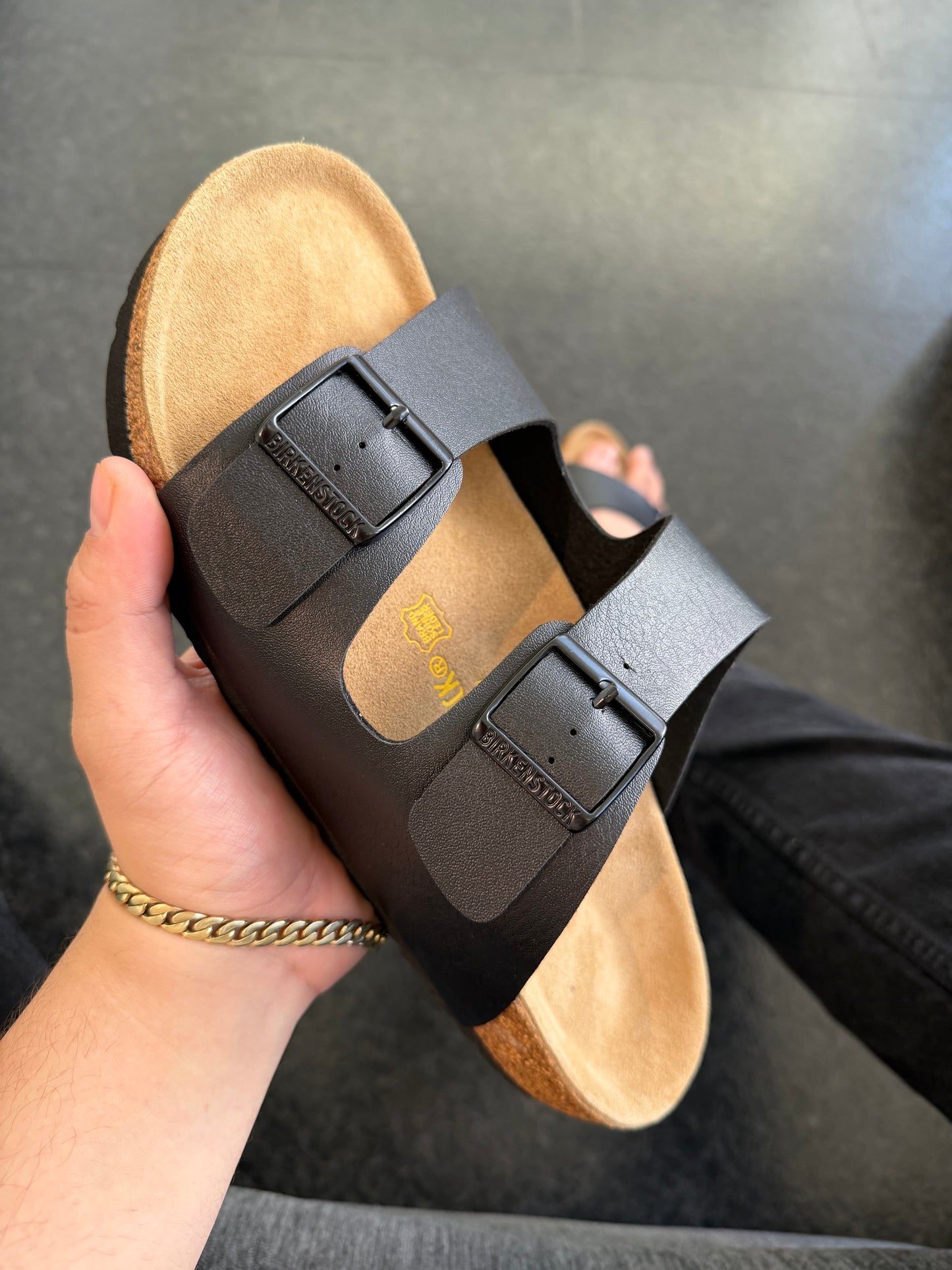 Sandalia birkenstock Negra doble ébilla