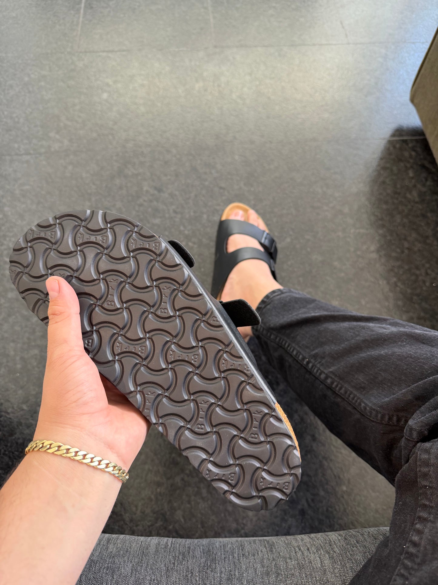 Sandalia birkenstock Negra doble ébilla