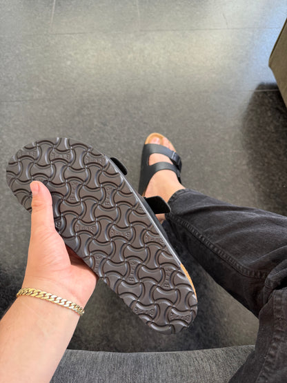 Sandalia birkenstock Negra doble ébilla