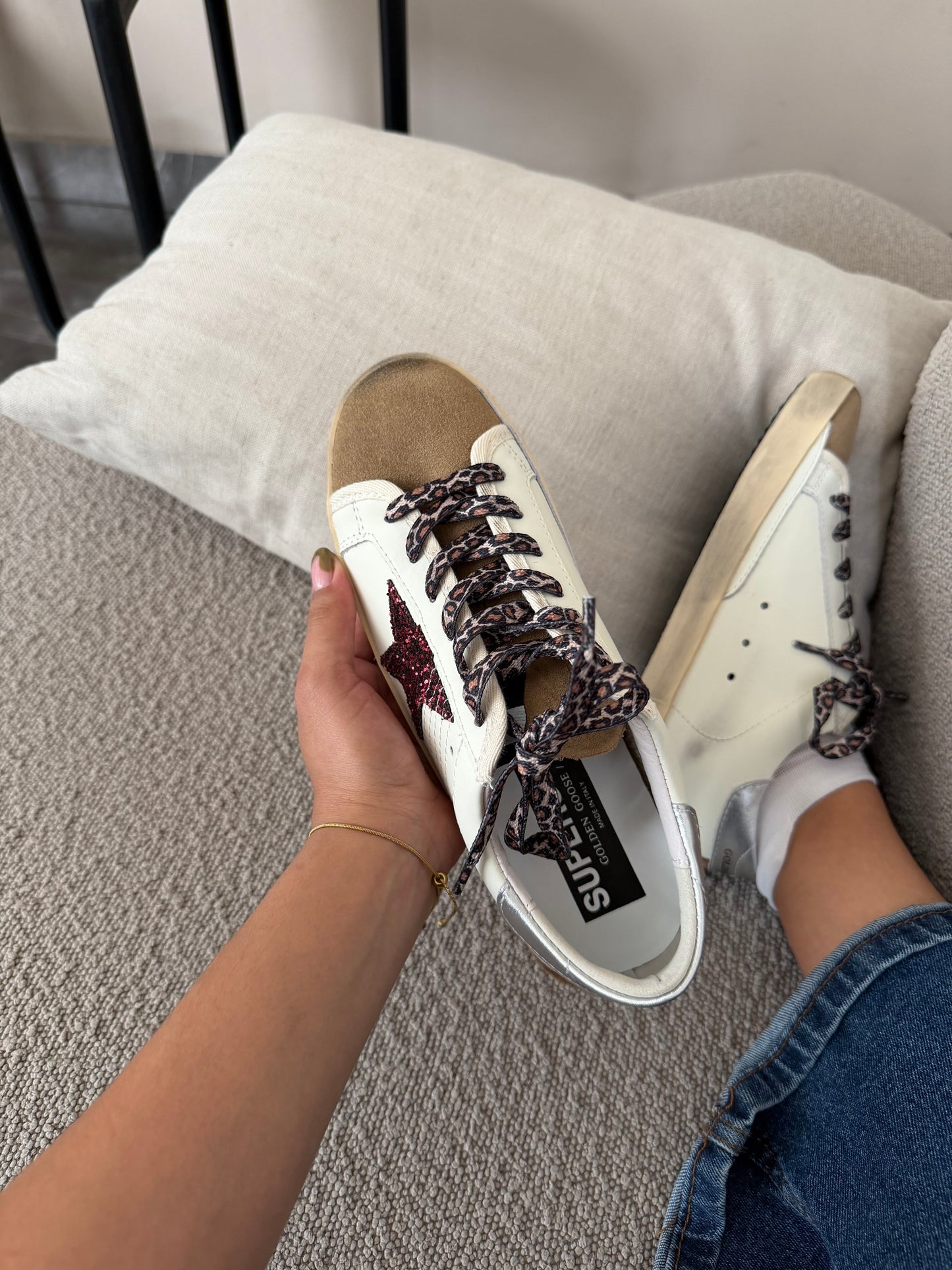 Golden Goose Red Glitter