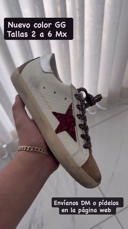 Golden Goose Red Glitter