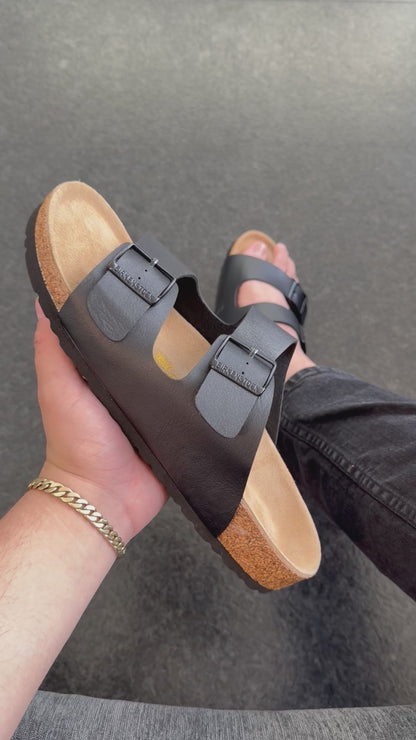 Sandalia birkenstock Negra doble ébilla
